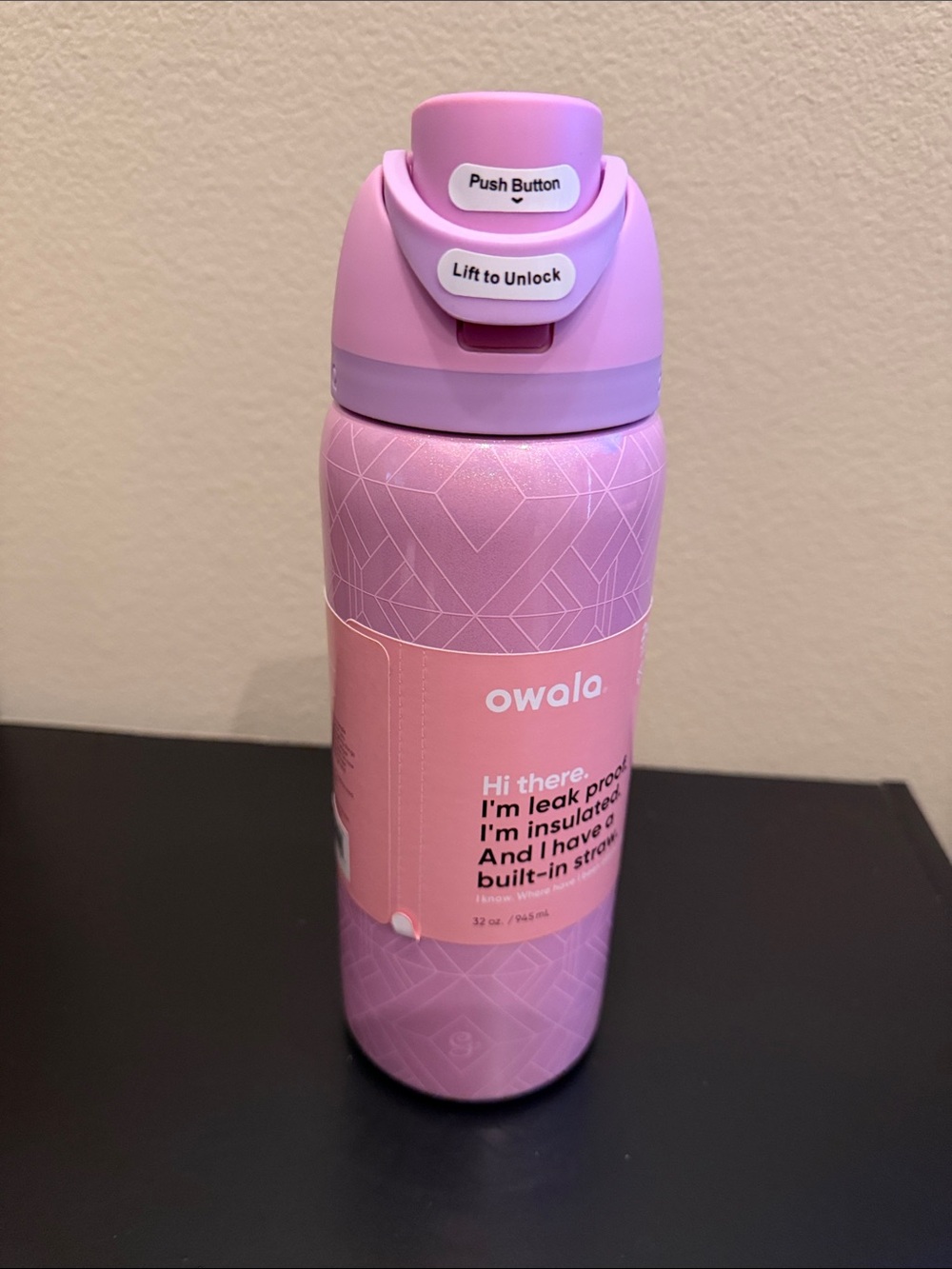 Wicked edition Pink Owala water bottle